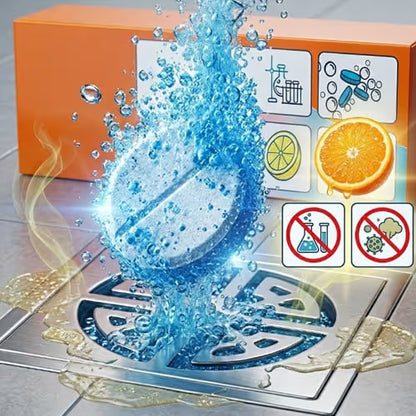 🏡💦Desatasco rápido de desagües: pastillas efervescentes con oxígeno activo, adecuadas para la limpieza diaria de desagües de cocina, inodoros, etc.