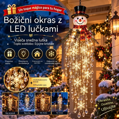 🔥 Danes 50 % popust 🎅 Viseča božična snežinkasta LED-lučka s kristalnim videzom | Čaroben sijaj za vašo verando ✨