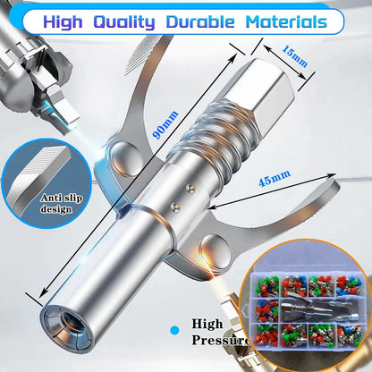 🧰💥🔥Juego de engrasadores de doble mango, pistola de engrase de aguja y cabezal plano M6M8M10mm