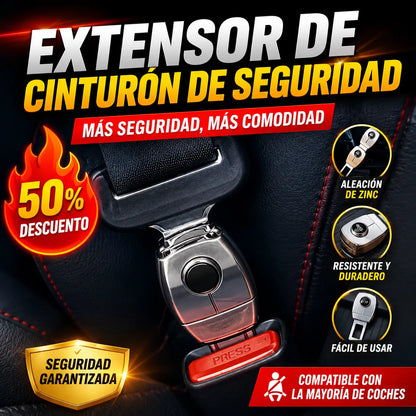 🔥【Compra 1 y llévate 1 gratis】🔥【2 piezas】🚗👍 Extensor metálico para el cinturón de seguridad del coche: diseño extendido para un viaje más cómodo.