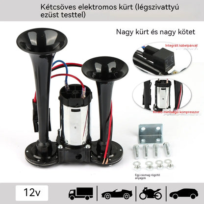 🚗🚂📣Pneumatikus kürt vonatokhoz, teherautókhoz és autókhoz
