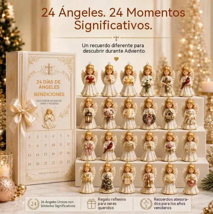 ✨Calendario de Adviento de 24 días con cuenta regresiva para Navidad – Bendición de los ángeles
