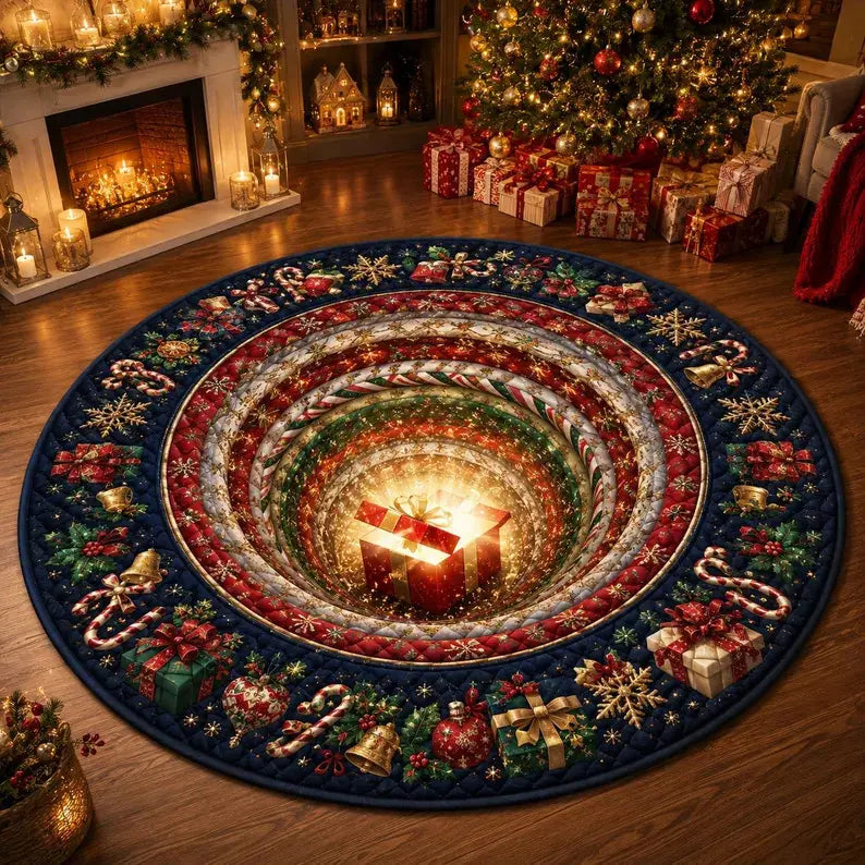 🎄 Vánoční koberec s 3D optickou iluzí