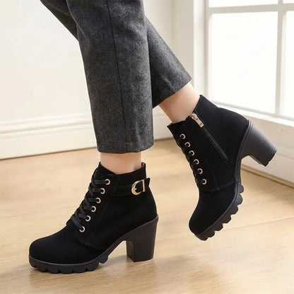 👢【Velikosti 35-42】Nepogrešljiv kos za jesen-zimo: elegantni ženski škornji s peto; popolna kombinacija mode in udobja za nošenje brez napora ves dan!