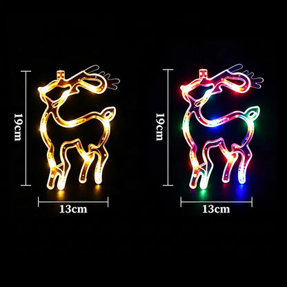 🔥🎁【2 darab 8300 Ft】🎄 Elemes, LED-es karácsonyi ablakvilágítás