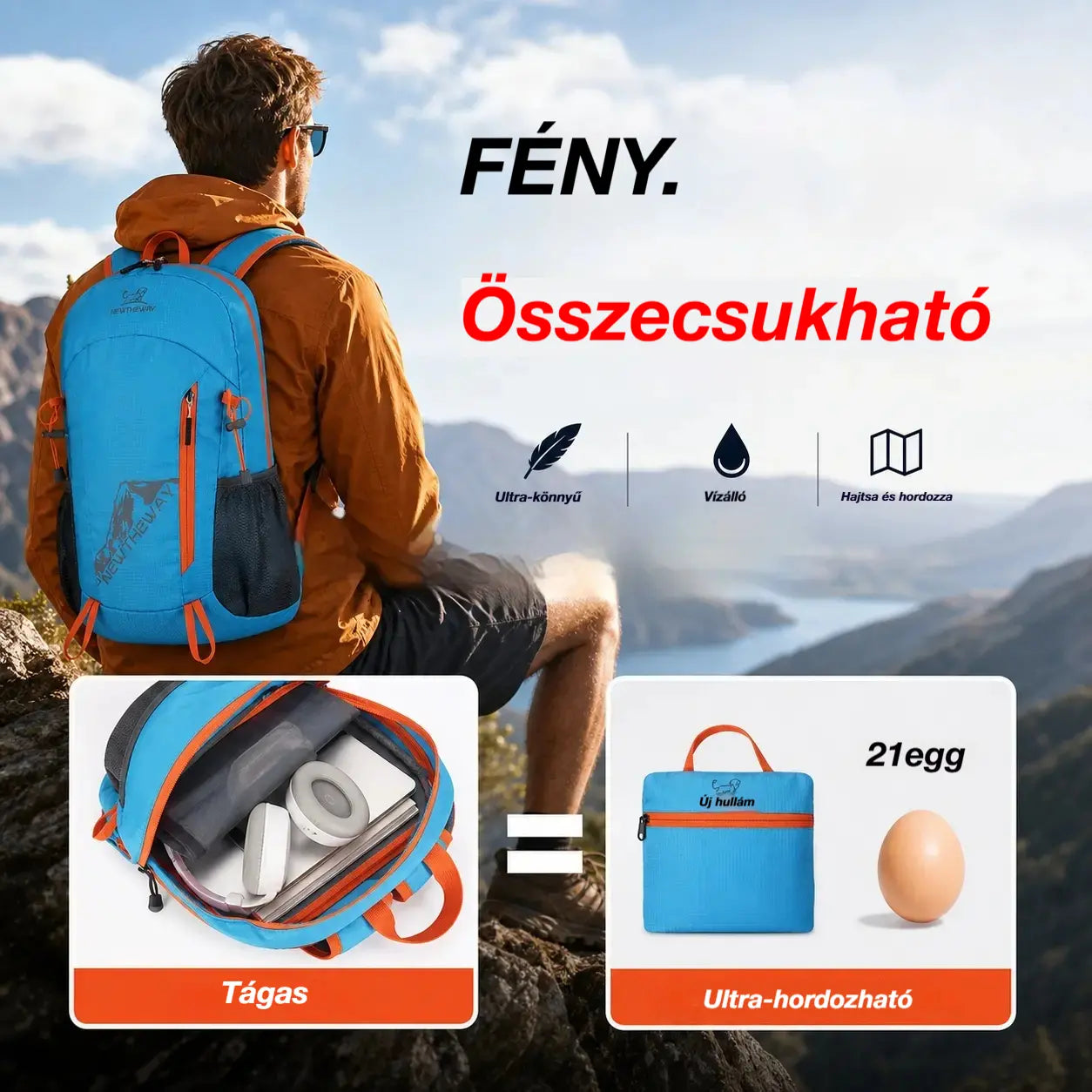 🌄✨Nagy kapacitású hátizsák | Vigyél magaddal mindent, amire szükséged van