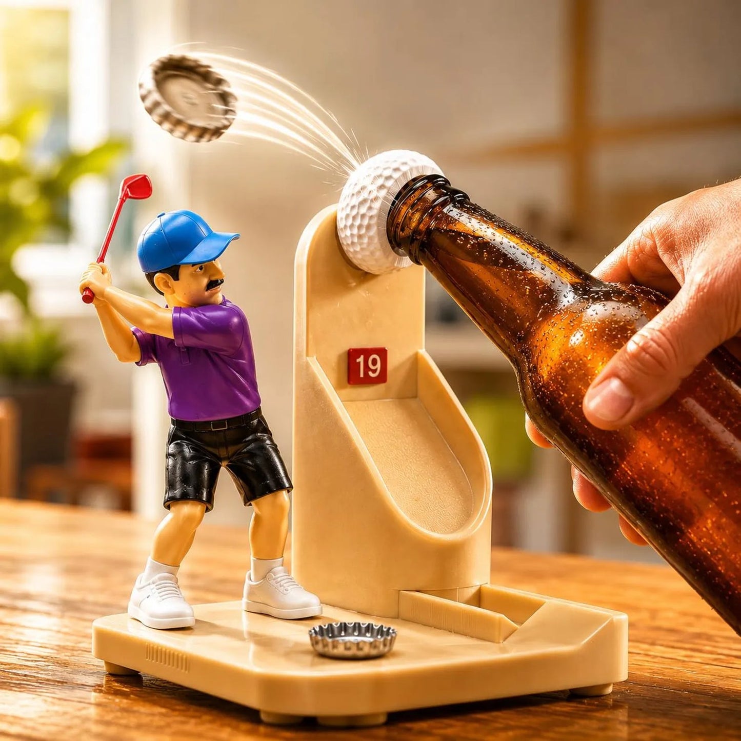 🔥Nieprzegap okazji, 50% zniżki!⛳ 🏌️✨Zabawny otwieracz do butelek z motywem golfa