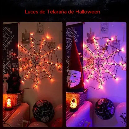(🎃Oferta anticipada de Halloween: 49% de descuento🎃) Lámpara LED gigante de telaraña para Halloween