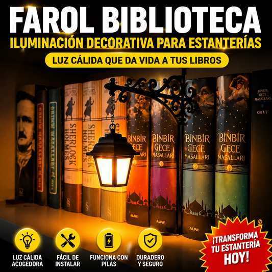 📚💡Iluminación decorativa para estanterías: farolillos para biblioteca✨