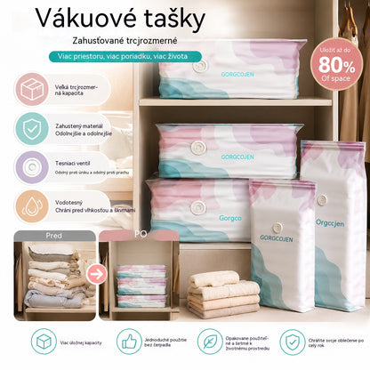🧳 5 položiek len za 23 € 💨 Veľké stlačiteľné vákuové úložné vrecká: Nie je potrebné žiadne vzduchové čerpadlo, nepriepustné, ideálne na úsporu miesta v kufri a doma ✈️