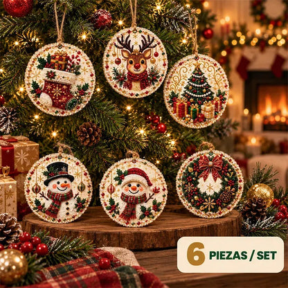 🎄 6 részes DIY gyémántkirakós karácsonyi díszkészlet – Kreatív családi projekt, amely tökéletes a karácsonyfára, ablakba vagy ajándéknak!