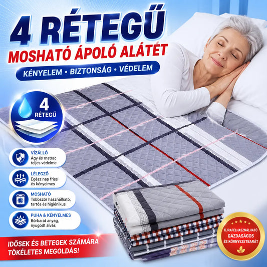 【Vásároljon 1-et, kap 1-et ingyen】🛌 4 rétegű, mosható és légáteresztő felnőtt pelenkaápoló betét