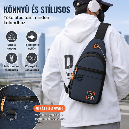 ☔️ Esik az eső? Nem gond! ✨ Vízálló keresztpántos táska több zsebbel. 🎒