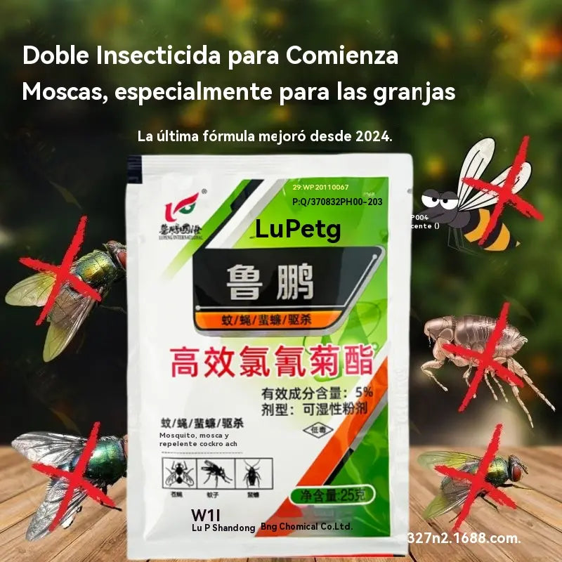 🔥【Paquete de 10 bolsas】🚫🦟 Polvo insecticida de clorpirifos de alta eficacia 🌿 Para uso general en granjas, hogares y exteriores