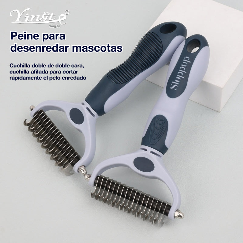 🐕🐈【Compra 1 y llévate 1 gratis】 Peine multifuncional 3 en 1 para desenredar el pelo de mascotas, peine para eliminar el pelo de perros y gatos.