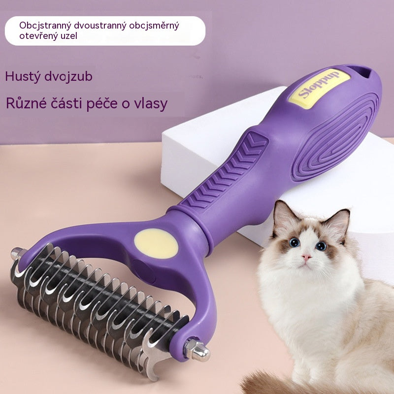 【Kupte 1, dostanete 1 zdarma】Multifunkční hřeben 3 v 1 na rozčesávání zvířecích chlupů, hřeben na odstraňování chlupů pro psy a kočky