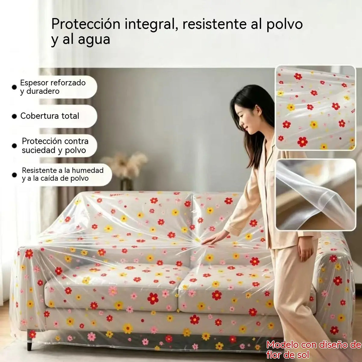 🔥【5 artículo】🎀Funda antipolvo estampada y elástica para cama y sofá