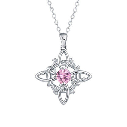【Compra 1 y llévate 1 gratis】2 pieza 26 euros💥Collar místico de nudo de bruja con piedra de nacimiento 🔮💞 Protege a tus seres queridos