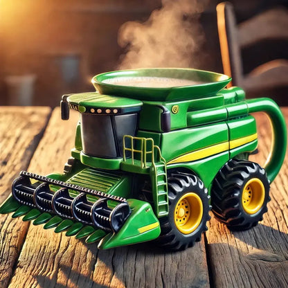 🔥☕Retro kávésbögre mezőgazdasági traktor formájában