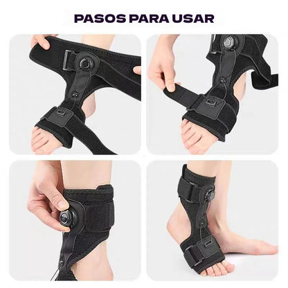 【2 unidades】Ortesis médicas para pie caído y fascitis plantar, con perilla de ajuste giratoria y soporte de aluminio, para uso diurno y nocturno.