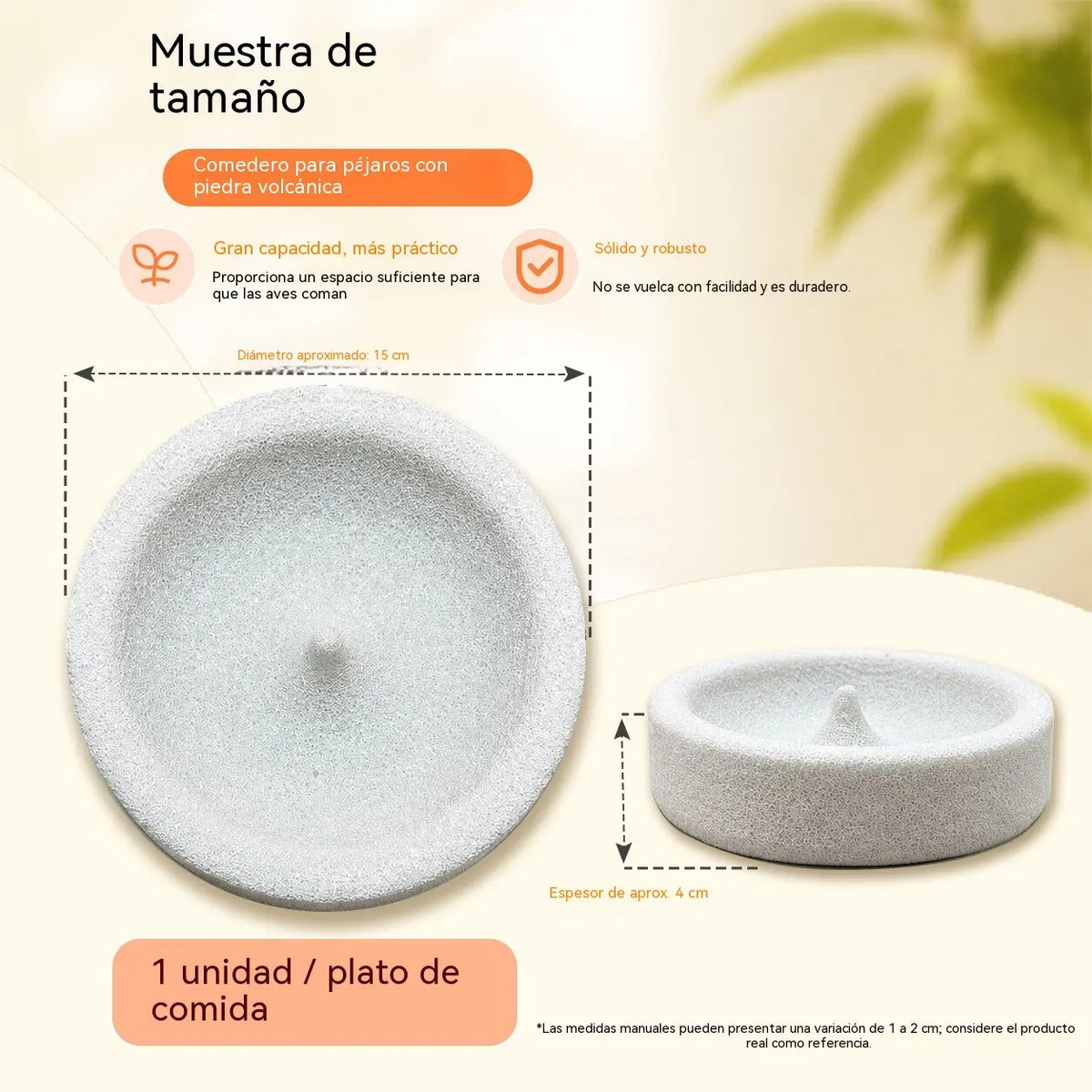 😍 Los más vendidos con un 50 % de descuento 🎉🐦 Comedero y limador de pico 2 en 1 de roca volcánica para aves
