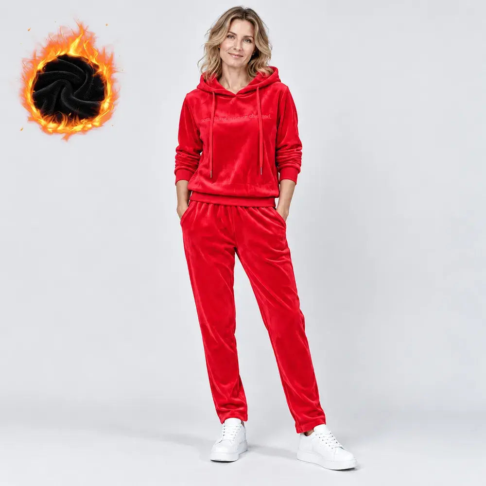 ✨【M-4XL】Női 2 részes sport szett 2026 – Kapucnis cipzáras felső + nadrág, őszi/téli, laza fazon, sportos🥰