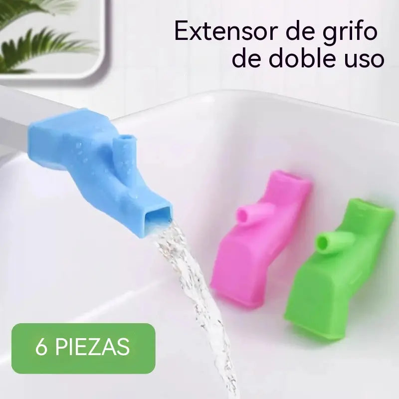 🔥【Compra 10 y llévate 10 gratis】🏠🚰 Extensor para grifo: boquilla antisalpicaduras de silicona portátil