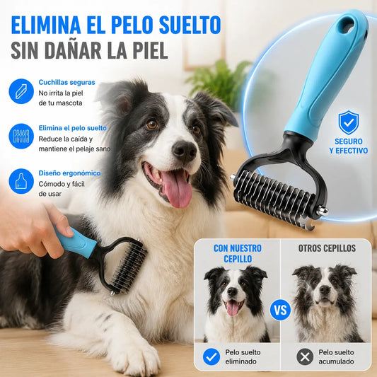 🐕🐱【2 piezas 22 euros】🐾 Herramienta profesional para eliminar el pelo muerto de perros y gatos: suave, eficaz y un hogar libre de pelo ✨💖
