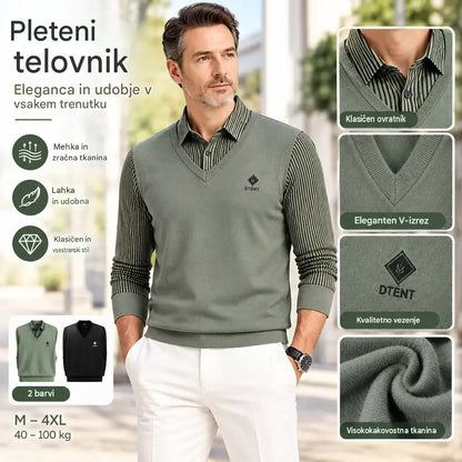 🔥【M-4XL】Moški dvodelni komplet iz visokokakovostnega kašmirja, topel enodelni top