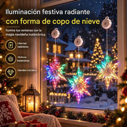 🔥🎁【2 por 26 euros】🎄 Luces navideñas LED a pilas para ventanas