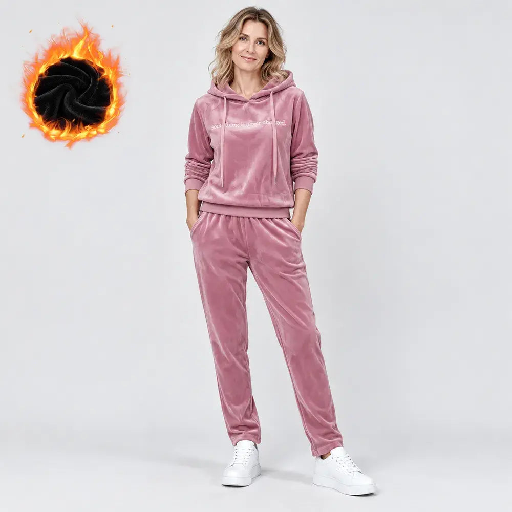 ✨【M-4XL】Női 2 részes sport szett 2026 – Kapucnis cipzáras felső + nadrág, őszi/téli, laza fazon, sportos🥰