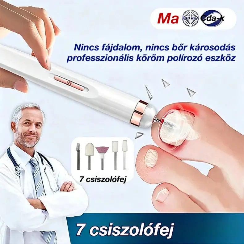 🦶🦶 Elektromos körömreszelő gombagombára, egy kis elektromos körömreszelő.
