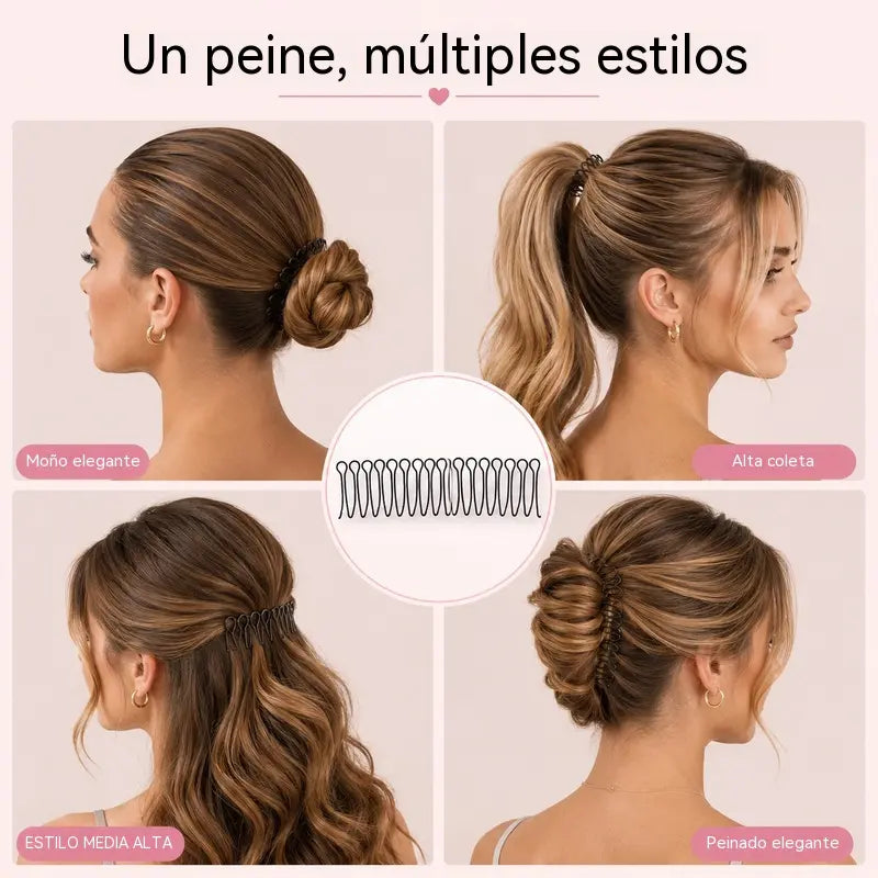🔥【Compra 5 y llévate 5 gratis】🎀Peine flexible con agarre invisible para el pelo rebelde