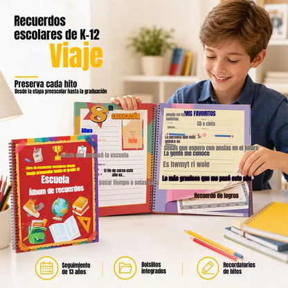 ⏳🔥¡50% DE DESCUENTO POR TIEMPO LIMITADO! ⏰Libro de recuerdos escolares/cuaderno de viaje para estudiantes📓🎓