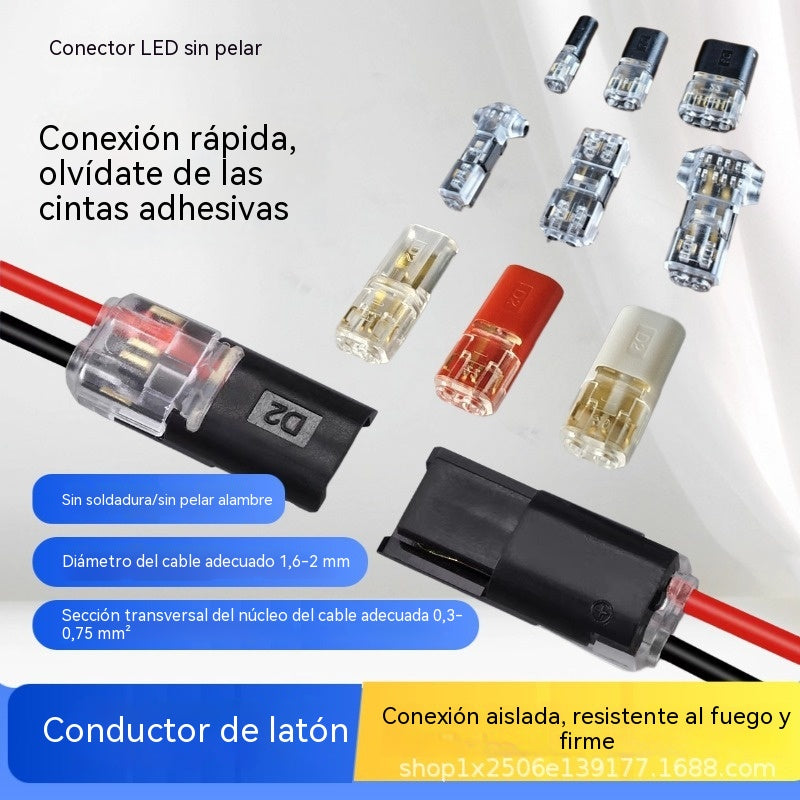 🥳Artículo más vendido de 2026🥳⏰ 【50/100 unidades】Conector de dos cables con hebilla de bloqueo, ¡50% de descuento! Hebilla de bloqueo de seguridad, antideslizante⚡️