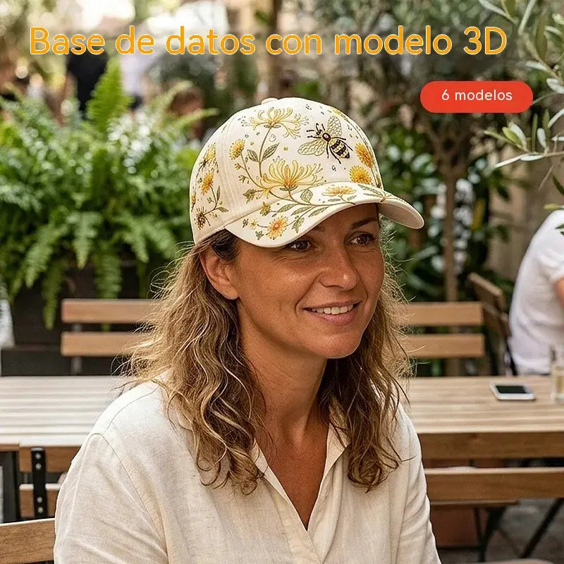 🧢 Gorra de moda de primera calidad con bordado 3D, protección solar y sombreado.