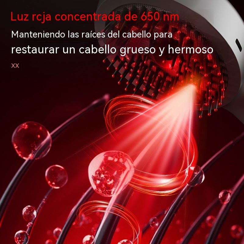 💆‍♀️Peine de masaje con spray que relaja el cuero cabelludo, peine de masaje para peinar y cuidar el cabello en casa con masaje vibratorio.