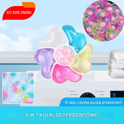 ✨👚 [30 sztuk] ✨ Bardzo duże opakowanie: Zapachowe kapsułki do prania 6 w 1 — usuwanie plam i długotrwały zapach