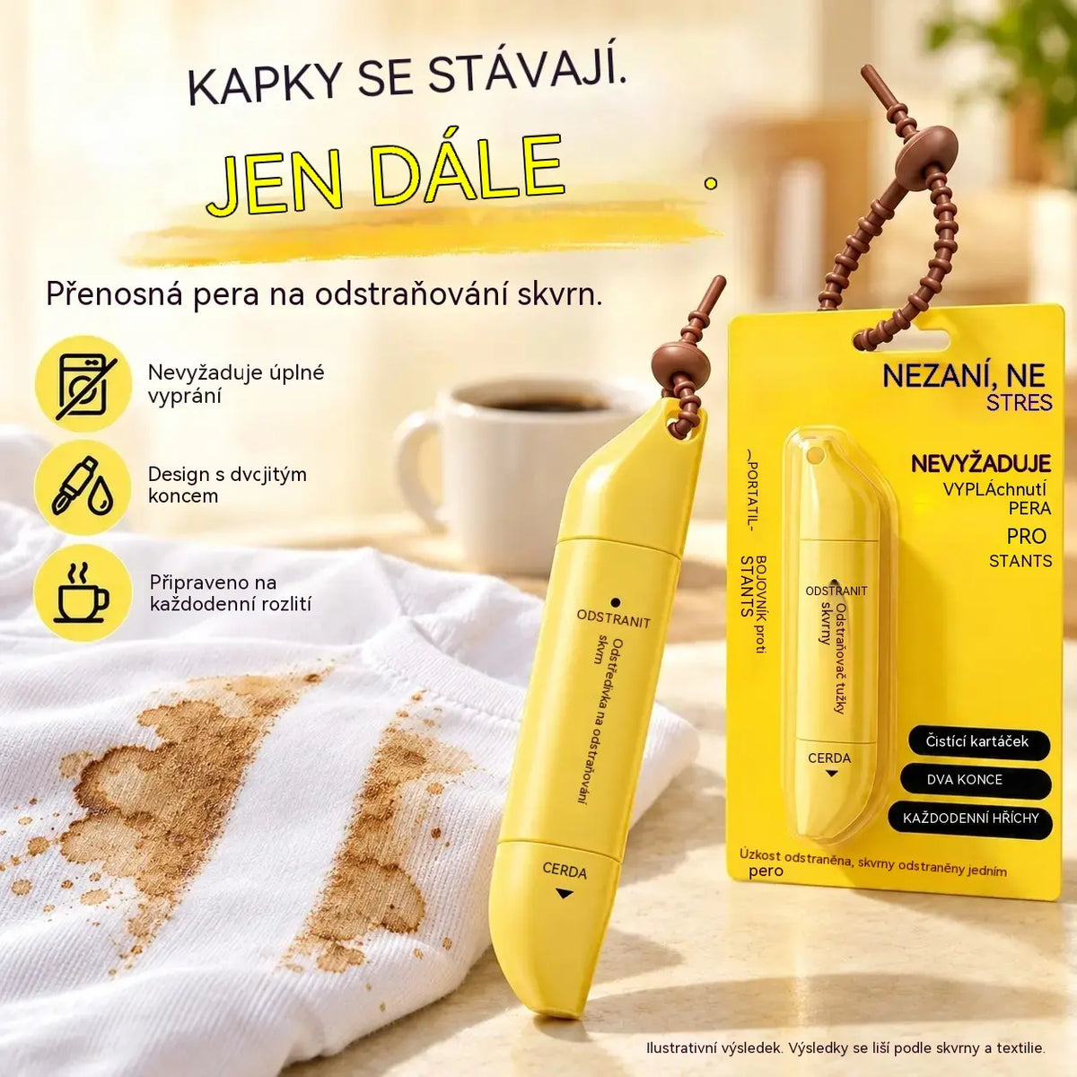 🔥🔥【Kupte 1, dostanete 1 zdarma】🧼 Přenosné oboustranné pero na odstraňování skvrn ✨ Okamžitý pomocník pro nouzové čištění oblečení (není třeba oplachovat); ideální na skvrny od oleje a kávy