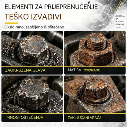 🔧 Set od 14 nasadnih ključeva za matice i vijke | Nasadni ključevi s protukliznim utorima za zahrđale, oštećene ili ogoljeli vijke