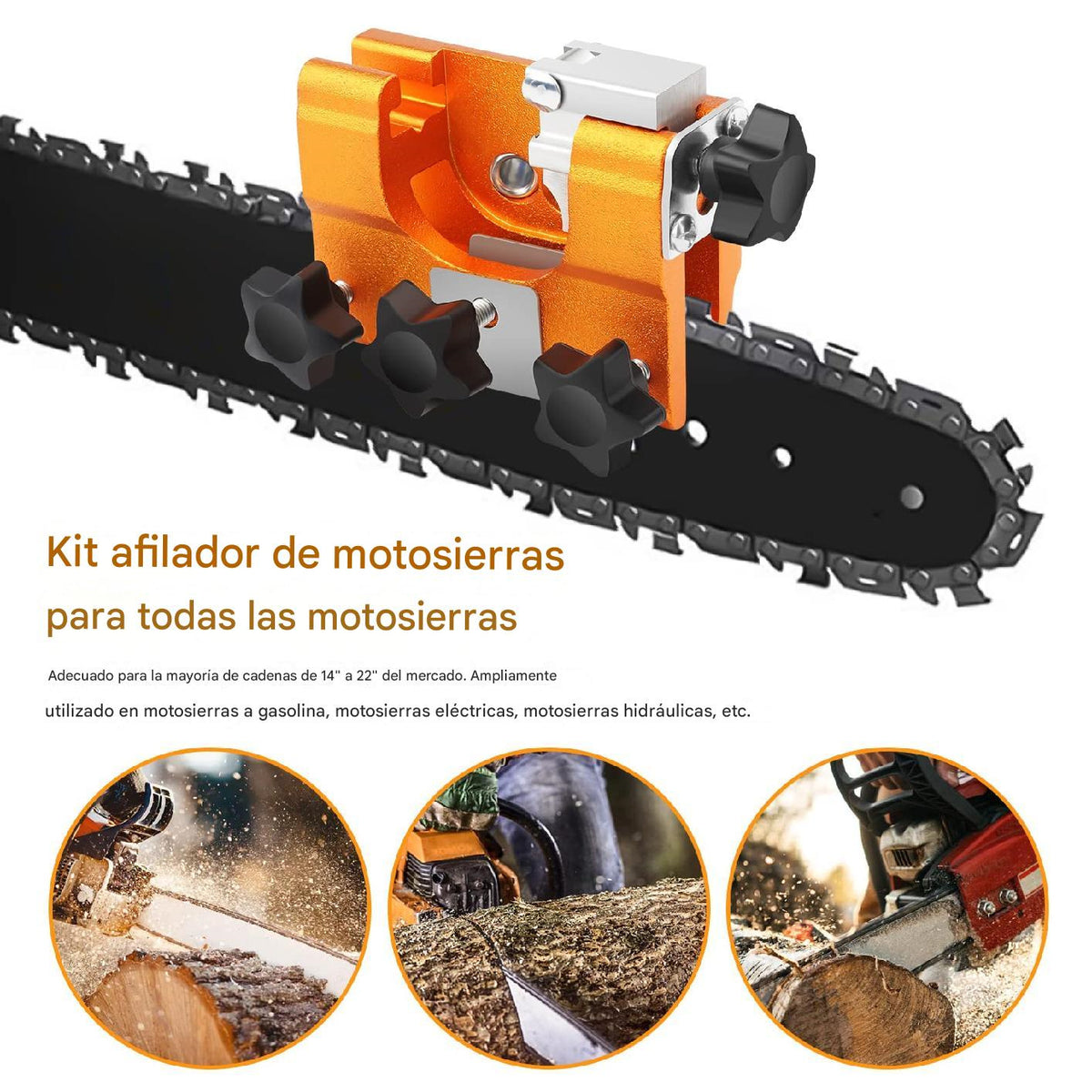 🧰Precio más bajo por tiempo limitado！ Amoladora de cadena de motosierra, amoladora de rotación manual de cadena de motosierra