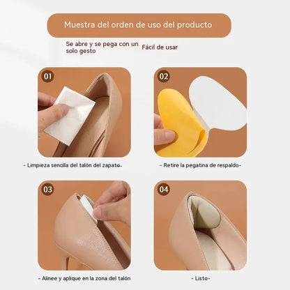 🔥 Paquete de 5 pares | Almohadillas cómodas para el talón – Plantillas acolchadas antideslizantes para un mejor ajuste y comodidad en el talón