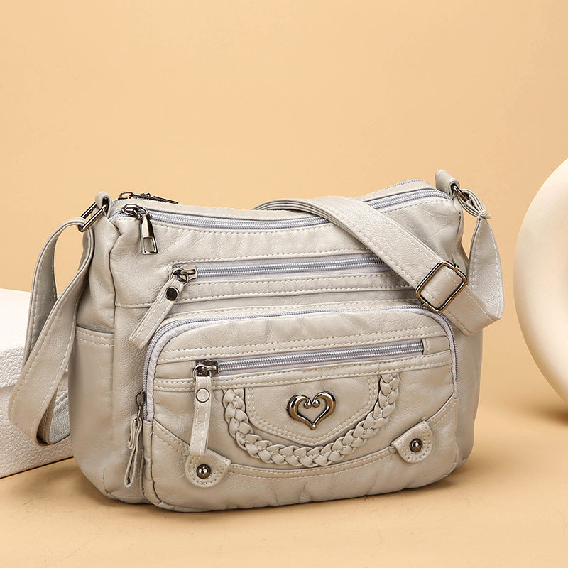 50% taniej! Damska torebka crossbody z miękkiej skóry ekologicznej – liczne kieszenie dla idealnej organizacji