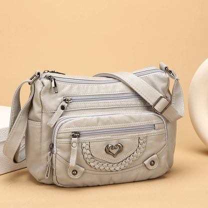 50% taniej! Damska torebka crossbody z miękkiej skóry ekologicznej – liczne kieszenie dla idealnej organizacji