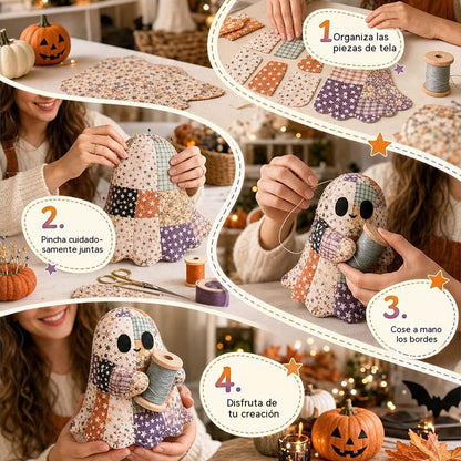 🎁👻Kit de patchwork DIY «Pequeño fantasma acogedor»