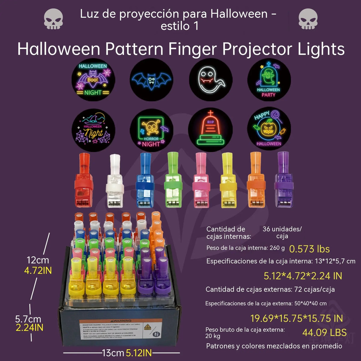 🔥¡Oferta imperdible con 50% de descuento!🔥 Mini luces LED de colores para dedos: linternas luminosas para fiestas con banda elástica.