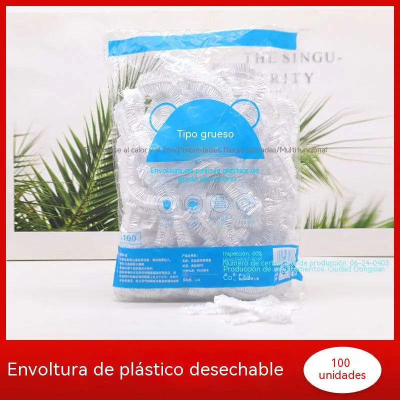 🔥【Compra 1 y llévate 1 gratis】🍽️ 200 tapas elásticas desechables para platos y cuencos, cubiertas elásticas para cuencos