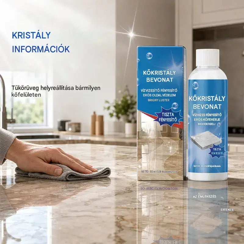 ✨ Márványtisztító és -polírozó – Gyengéden tisztít, fokozza a fényt, védi a lezárt követ ✨