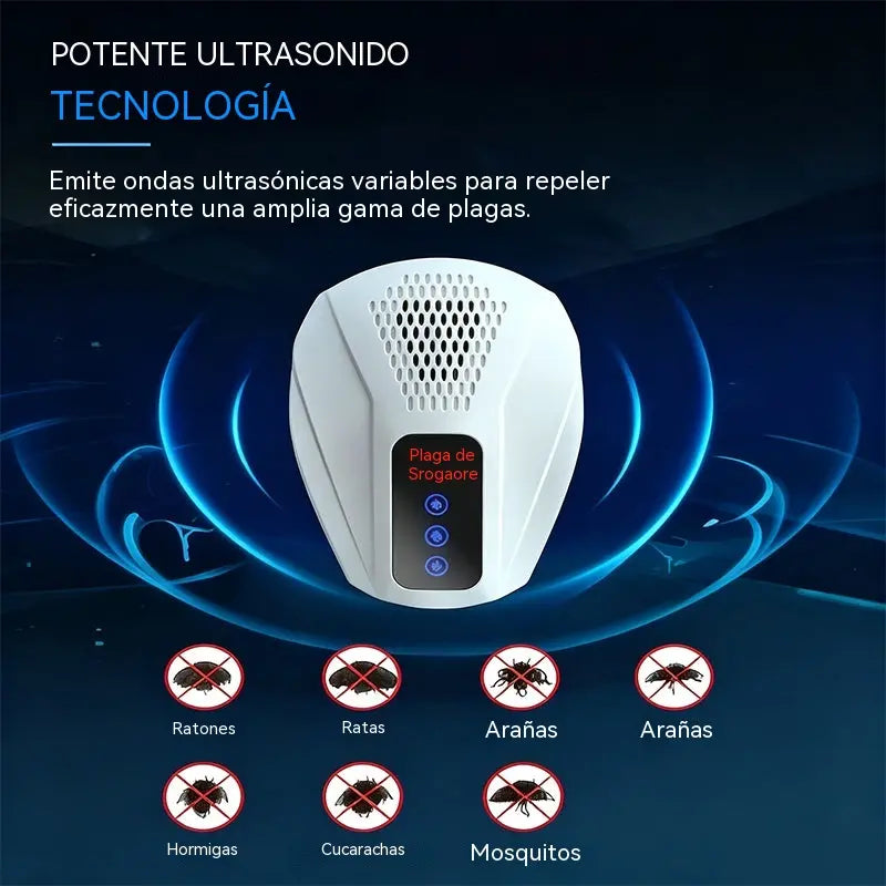 ❌🐭 Repelente de ratones por ultrasonidos silencioso de 360°