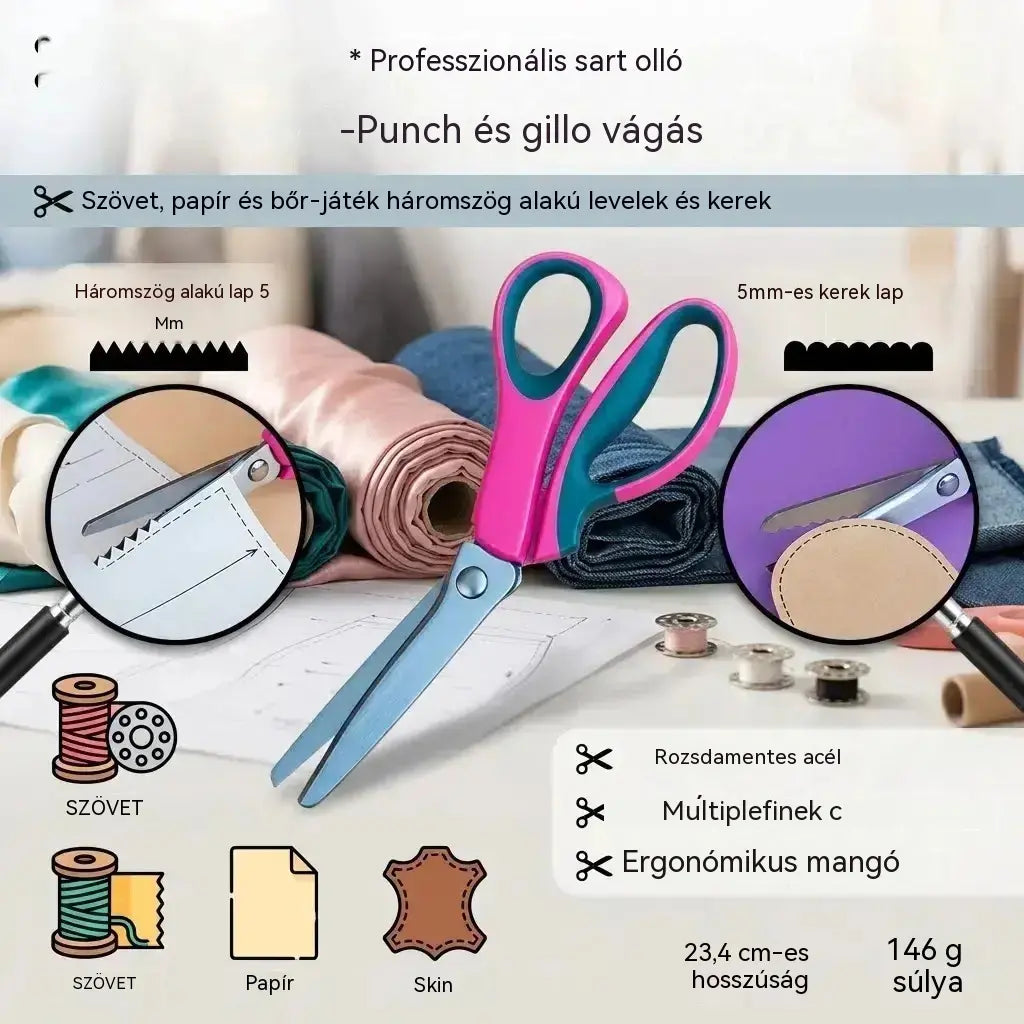 ✂️🧵Multifunkcionális kézműves olló – könnyedén készíthetsz gyönyörű csipkemintákat!